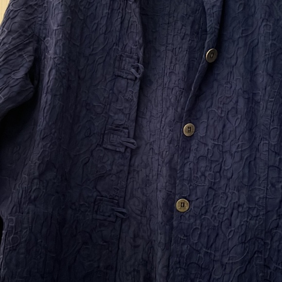 Royal blue Chicos, jacket with buttons and pocket size 2 - Picture 3 of 4